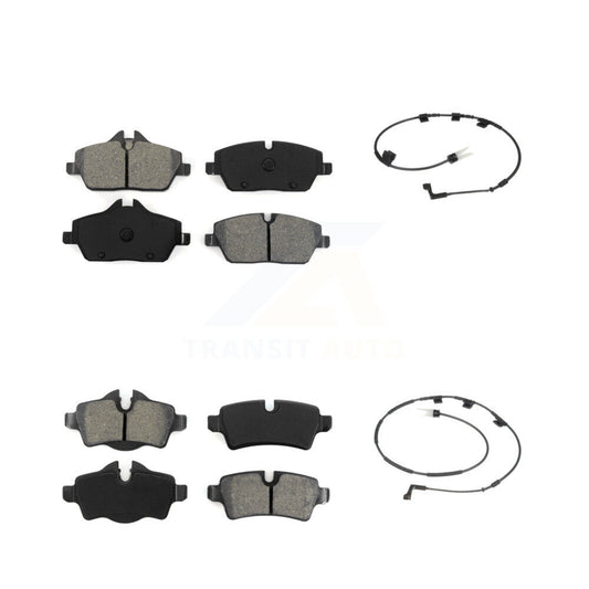 Semi-Metallic Disc Brake Pads And Wear Sensors Front Rear Kit For Mini Cooper