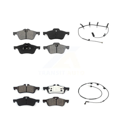 Semi-Metallic Brake Pad And Wear Sensor Front Rear Kit For 2006 Mini Cooper 1.6L