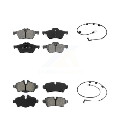 Semi-Metallic Disc Brake Pads And Wear Sensors Front Rear Kit For Mini Cooper