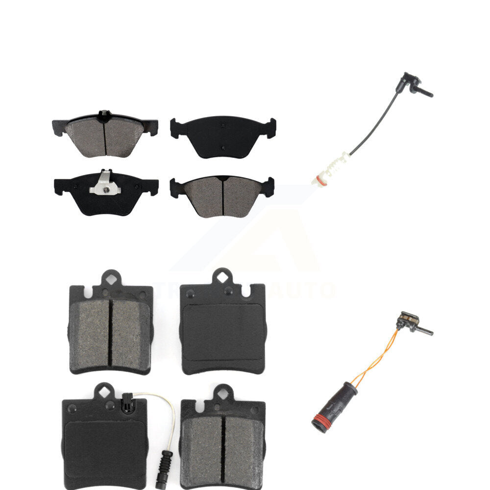 Semi-Metallic Disc Brake Pads And Extra Wear Sensors Front Rear Kit For