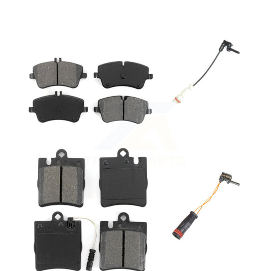 Semi-Metallic Disc Brake Pads And Extra Wear Sensors Front Rear Kit For