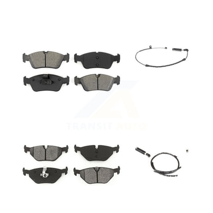 Semi-Metallic Disc Brake Pads And Wear Sensors Front Rear Kit For BMW Z4