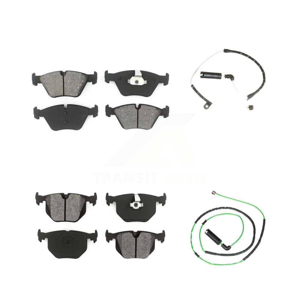 Semi-Metallic Disc Brake Pads And Wear Sensors Front Rear Kit For BMW Z4
