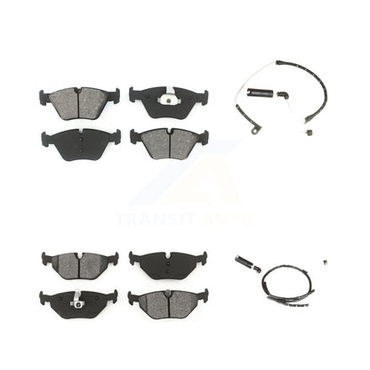 Semi-Metallic Disc Brake Pads And Wear Sensors Front Rear Kit For BMW Z4