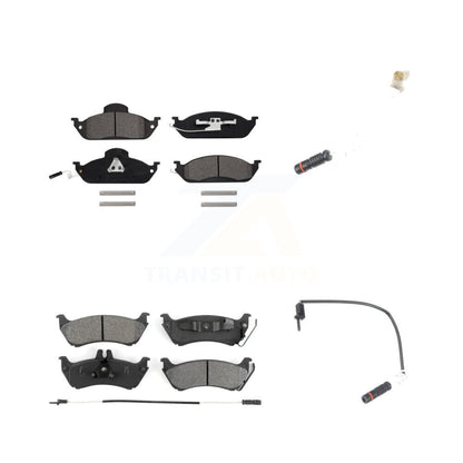 Semi-Metallic Brake Pad Extra Wear Sensor Front Rear Kit For Mercedes-Benz ML320