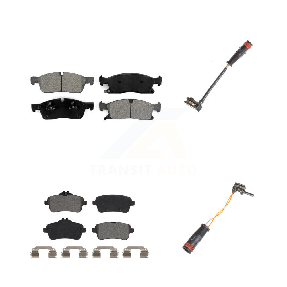 Semi-Metallic Disc Brake Pads Wear Sensor Front Rear Kit For Mercedes-Benz ML350