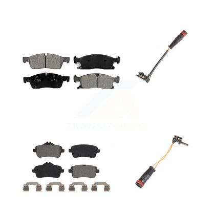 Semi-Metallic Disc Brake Pads Wear Sensor Front Rear Kit For Mercedes-Benz ML350