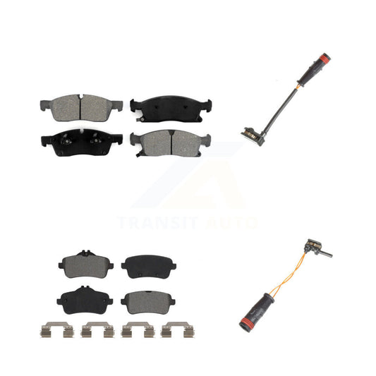 Semi-Metallic Disc Brake Pads Wear Sensor Front Rear Kit For Mercedes-Benz ML350
