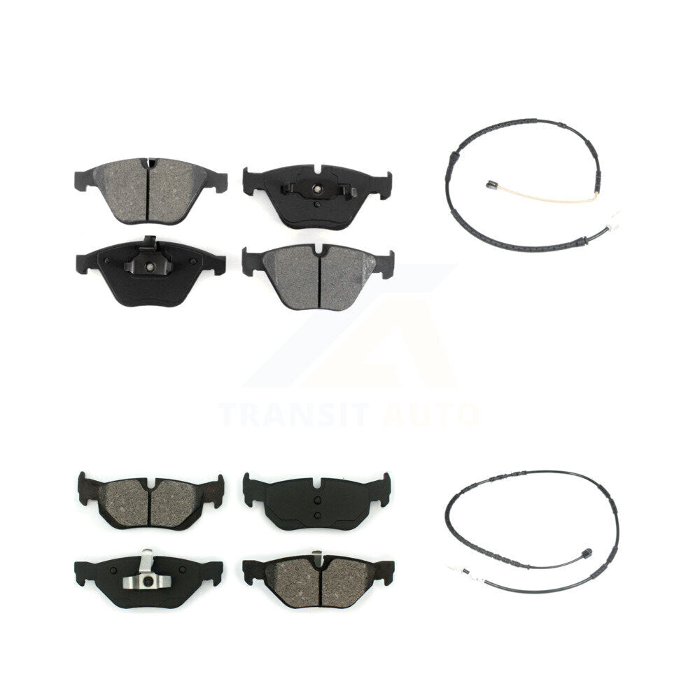Semi-Metallic Brake Pad Wear Sensor Front Rear Kit For 2012 BMW 328i xDrive 3.0L
