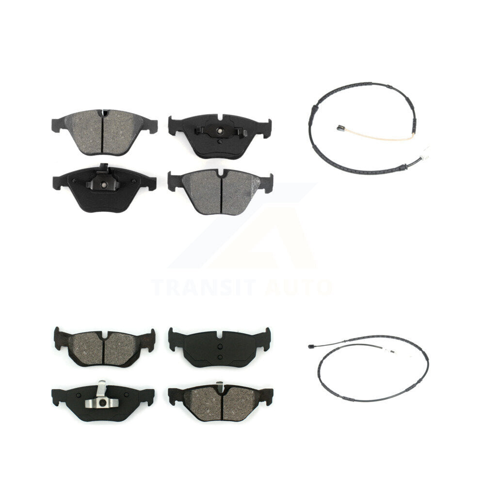 Semi-Metallic Disc Brake Pads And Wear Sensors Front Rear Kit For BMW X1