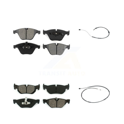 Semi-Metallic Disc Brake Pads And Wear Sensors Front Rear Kit For BMW X1