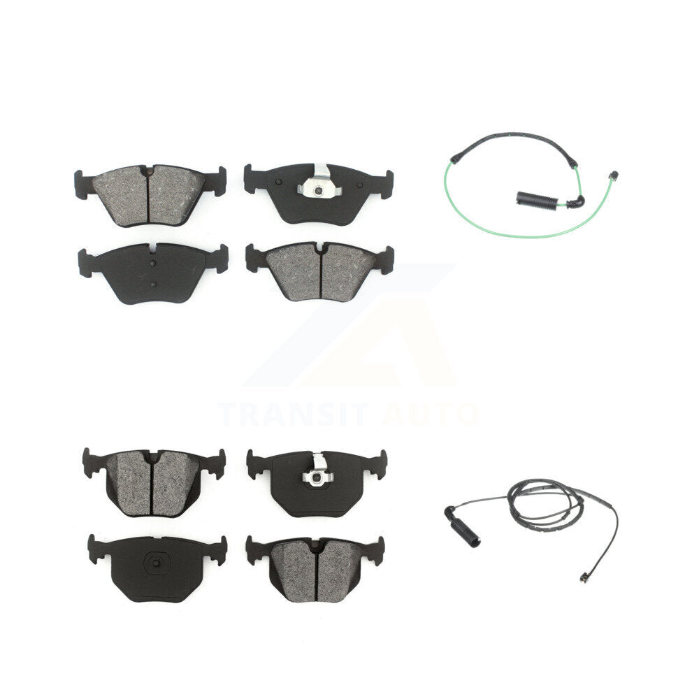 Semi-Metallic Brake Pad Wear Sensor Front Rear Kit For BMW 330Ci 330i 330xi 3.0L