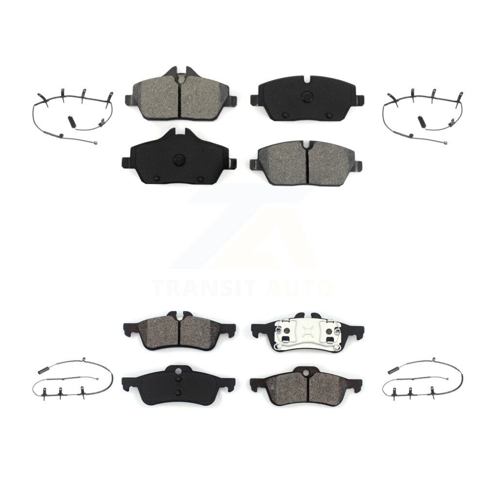 Semi-Metallic Disc Brake Pads And Wear Sensors Front Rear Kit For Mini Cooper