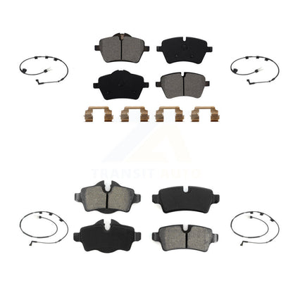 Semi-Metallic Disc Brake Pads And Wear Sensors Front Rear Kit For Mini Cooper