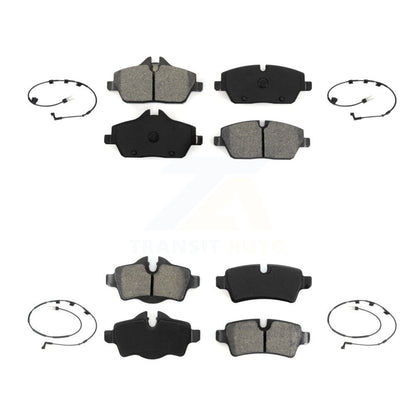 Semi-Metallic Disc Brake Pads And Wear Sensors Front Rear Kit For Mini Cooper