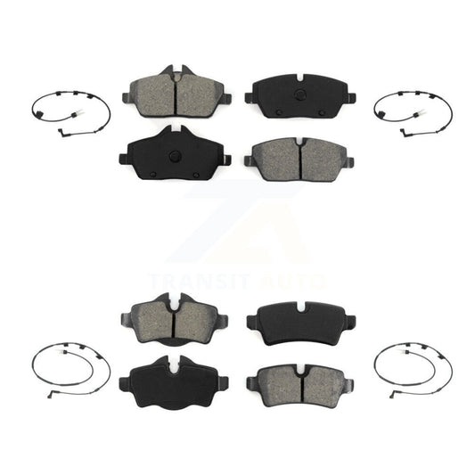 Semi-Metallic Disc Brake Pads And Wear Sensors Front Rear Kit For Mini Cooper