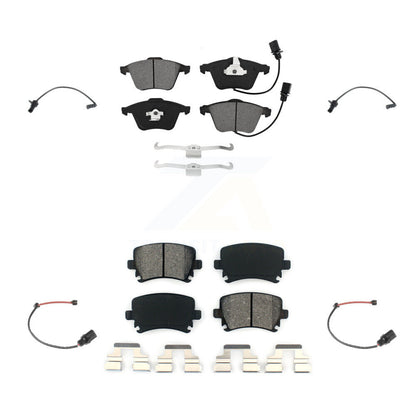 Semi-Metallic Disc Brake Pad & Extra Wear Sensor Front Rear Kit For 2011 Audi A6