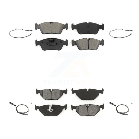 Semi-Metallic Disc Brake Pads And Wear Sensors Front Rear Kit For BMW Z4