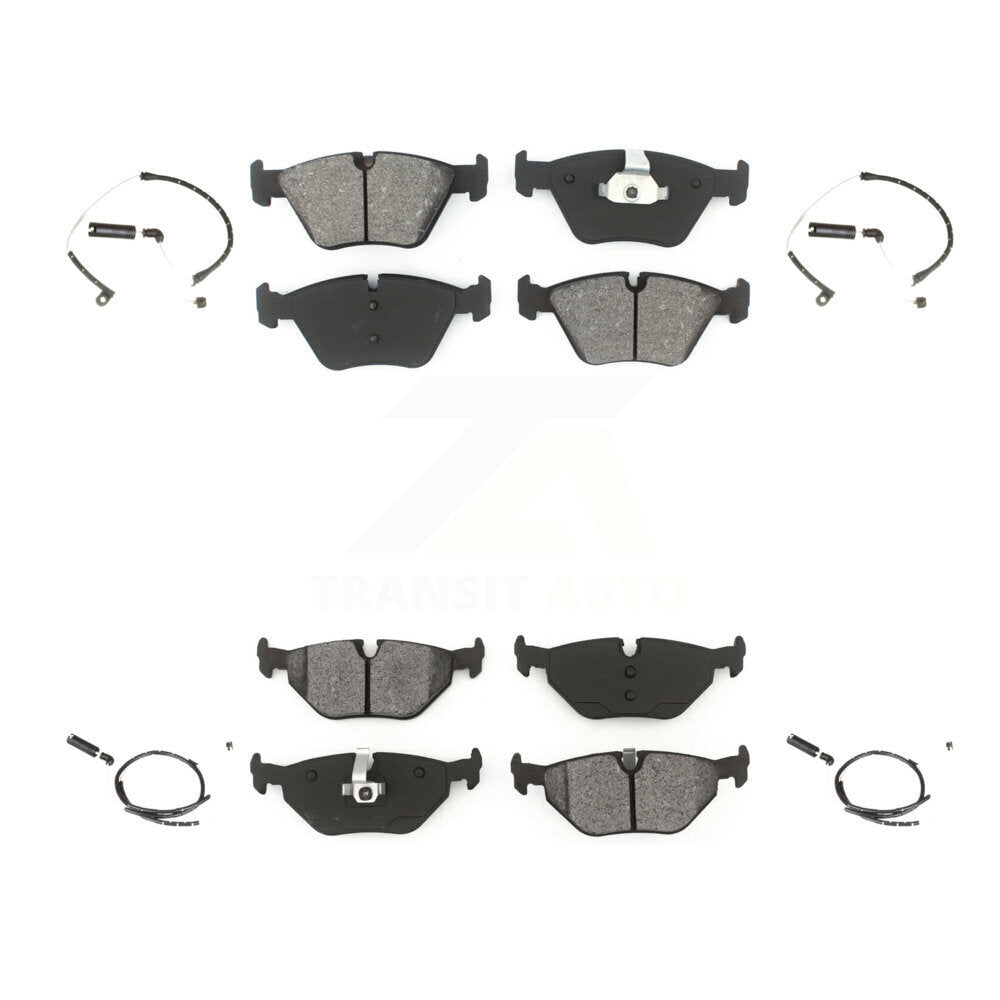 Semi-Metallic Disc Brake Pads And Wear Sensors Front Rear Kit For BMW Z4