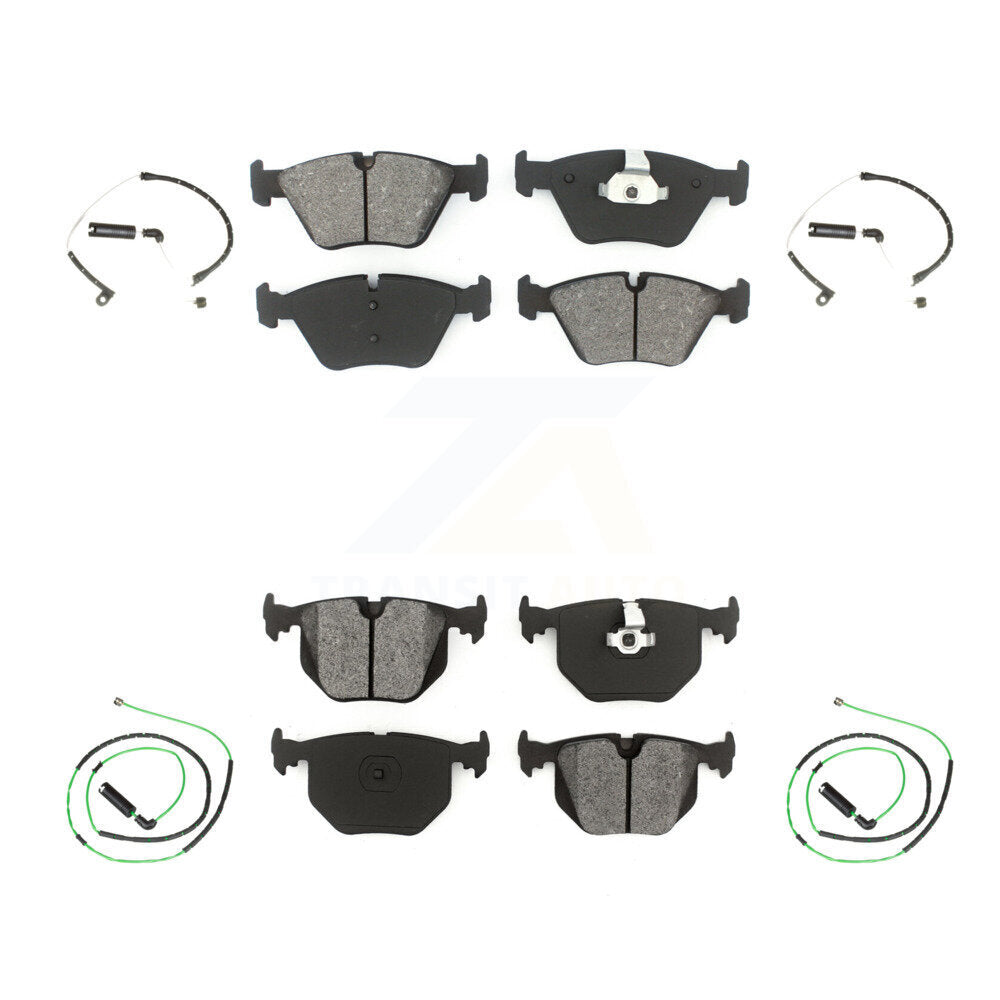 Semi-Metallic Disc Brake Pads And Wear Sensors Front Rear Kit For BMW Z4