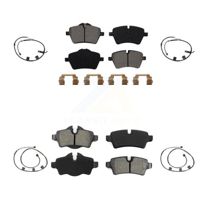 Semi-Metallic Disc Brake Pad And Wear Sensor Front Rear Kit For Mini Cooper 1.6L