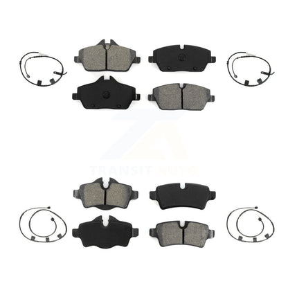 Semi-Metallic Disc Brake Pad And Wear Sensor Front Rear Kit For Mini Cooper 1.6L