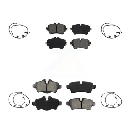 Semi-Metallic Brake Pad And Wear Sensor Front Rear Kit For 2015 Mini Cooper 1.6L