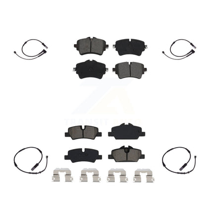 Semi-Metallic Disc Brake Pads And Wear Sensors Front Rear Kit For Mini Cooper