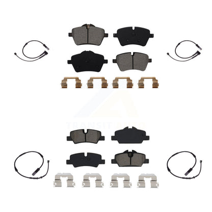 Semi-Metallic Disc Brake Pads And Wear Sensors Front Rear Kit For Mini Cooper