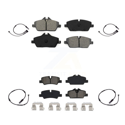 Semi-Metallic Disc Brake Pads And Wear Sensors Front Rear Kit For Mini Cooper