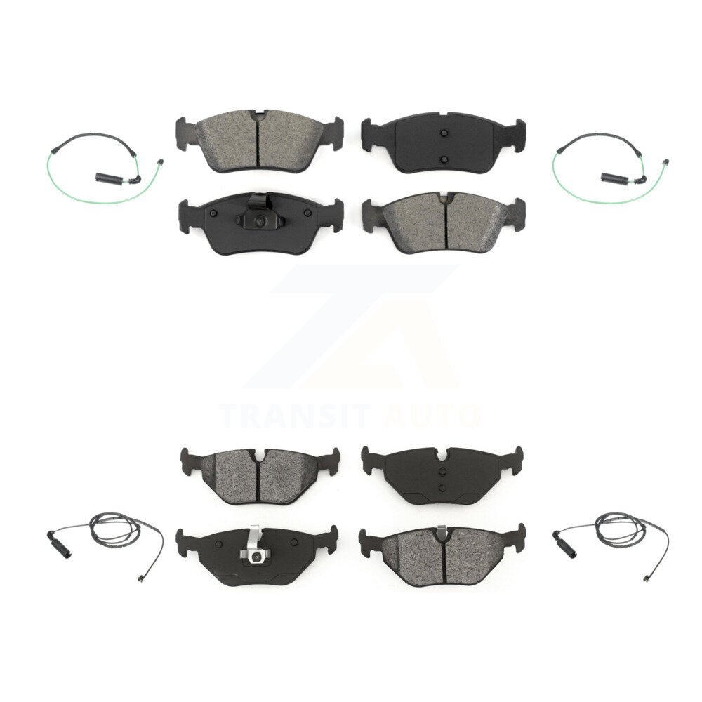 Semi-Metallic Brake Pads Wear Sensor Front Rear Kit For 2001-2005 BMW 325xi 2.5L