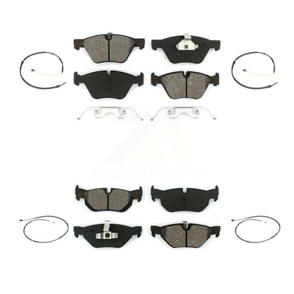 Semi-Metallic Brake Pad And Wear Sensor Front Rear Kit For 2012 BMW X1 xDrive28i