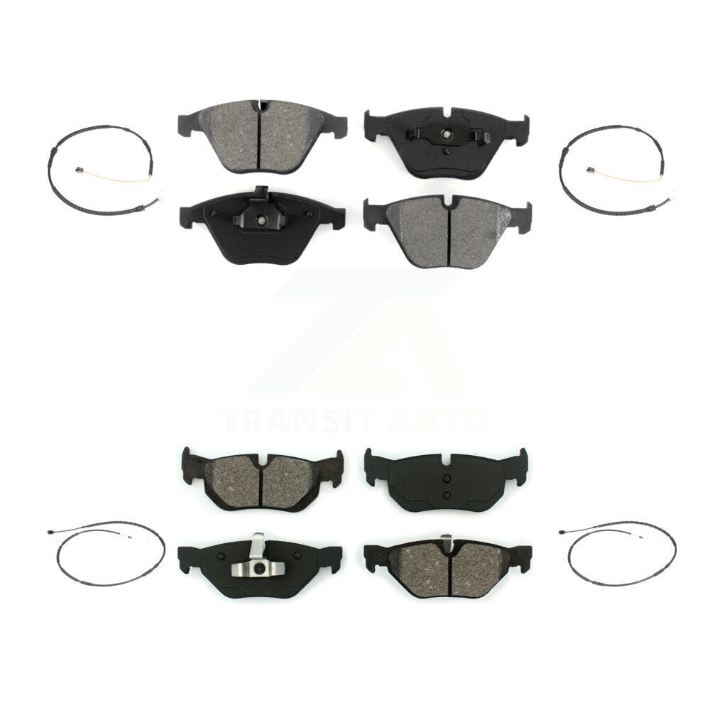 Semi-Metallic Disc Brake Pads And Wear Sensors Front Rear Kit For BMW X1