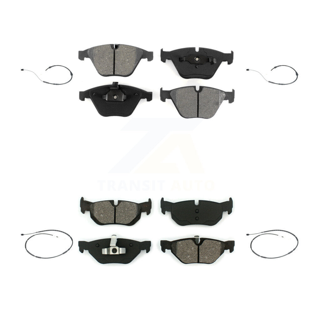 Semi-Metallic Disc Brake Pads And Wear Sensors Front Rear Kit For BMW X1