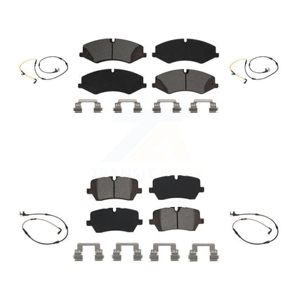 Semi-Metallic Brake Pads & Wear Sensor Front Rear Kit For Land Rover Range Sport