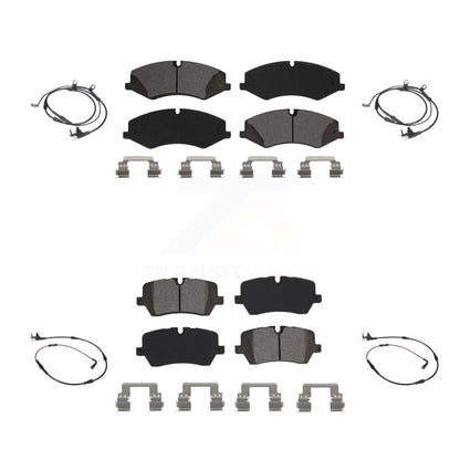 Semi-Metallic Brake Pads & Wear Sensor Front Rear Kit For Land Rover Range Sport