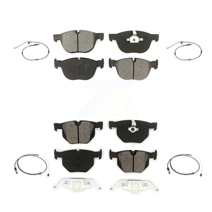 Semi-Metallic Disc Brake Pads And Wear Sensors Front Rear Kit For BMW X5 X6