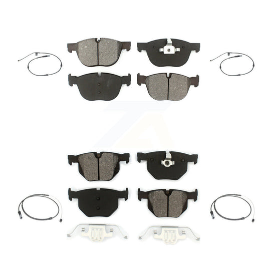 Semi-Metallic Disc Brake Pads And Wear Sensors Front Rear Kit For BMW X5 X6