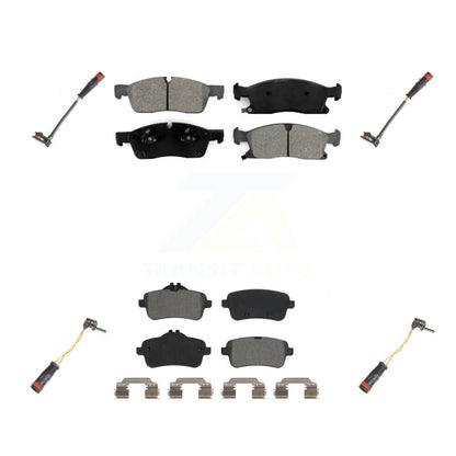 Semi-Metallic Disc Brake Pads Wear Sensor Front Rear Kit For Mercedes-Benz ML350