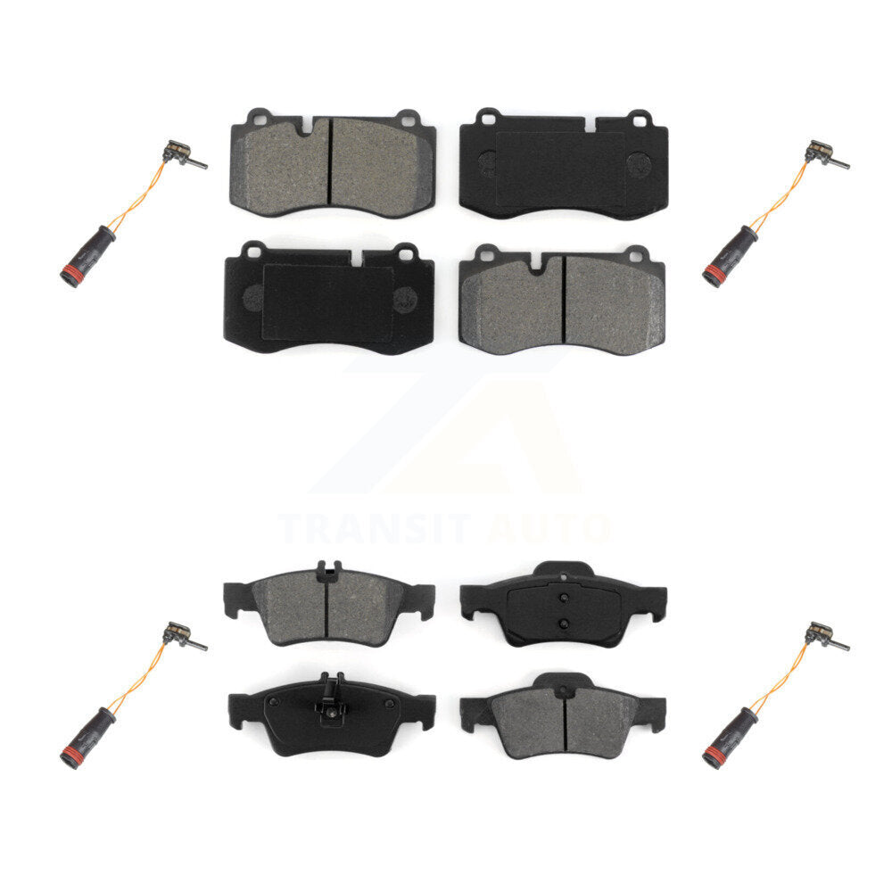 Semi-Metallic Brake Pads Wear Sensor Front Rear Kit For Mercedes-Benz SL550 5.5L