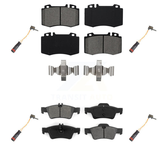 Semi-Metallic Brake Pads Wear Sensor Front Rear Kit For Mercedes-Benz E350 SL500