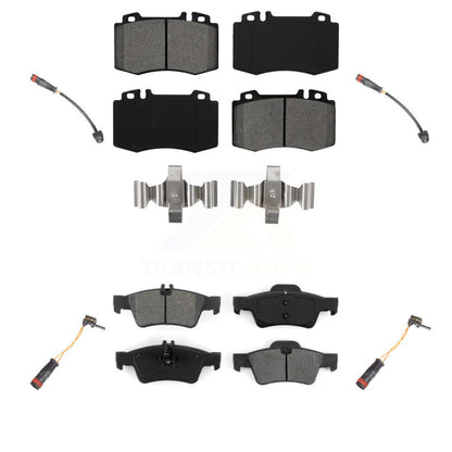 Semi-Metallic Brake Pads Wear Sensor Front Rear Kit For Mercedes-Benz SL500 5.0L