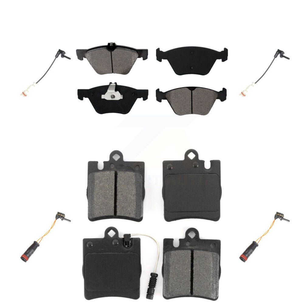Semi-Metallic Disc Brake Pads And Extra Wear Sensors Front Rear Kit For
