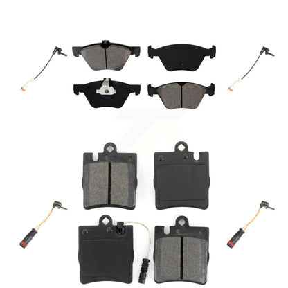 Semi-Metallic Disc Brake Pads And Extra Wear Sensors Front Rear Kit For