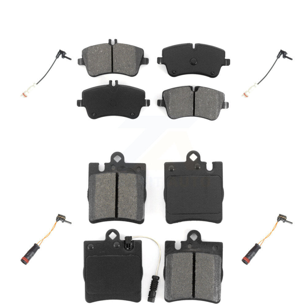 Semi-Metallic Disc Brake Pads And Extra Wear Sensors Front Rear Kit For