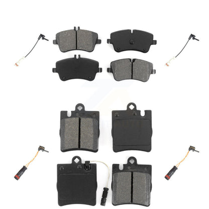 Semi-Metallic Disc Brake Pads And Extra Wear Sensors Front Rear Kit For