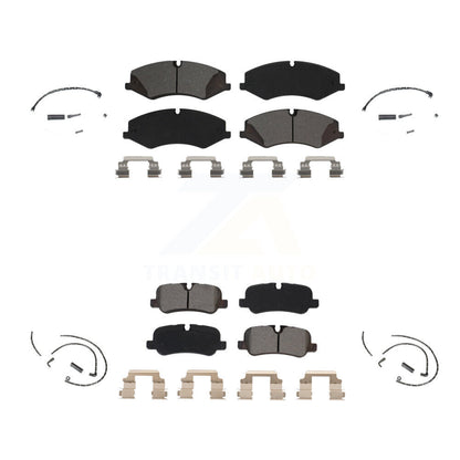 Semi-Metallic Disc Brake Pad And Wear Sensor Front Rear Kit For Land Rover Range