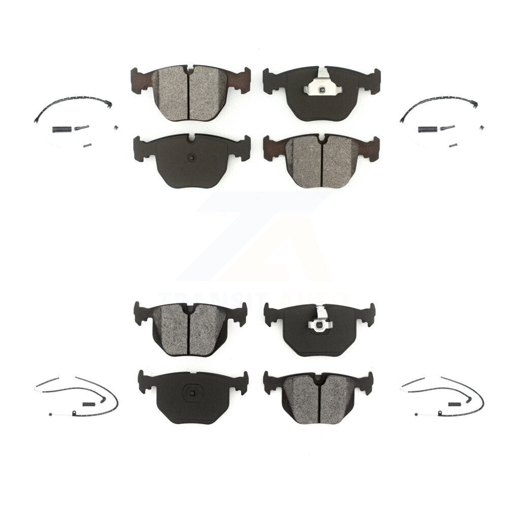 Semi-Metallic Disc Brake Pad And Wear Sensor Front Rear Kit For Land Rover Range