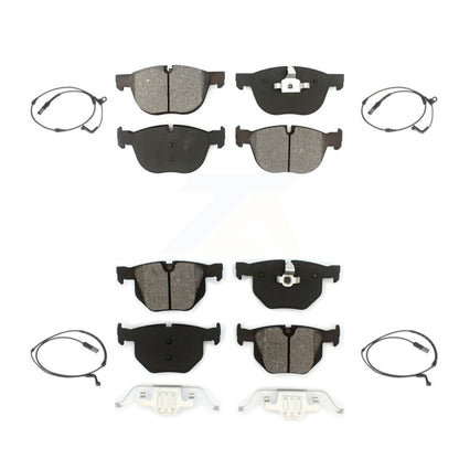 Semi-Metallic Disc Brake Pads And Wear Sensors Front Rear Kit For BMW X5 X6