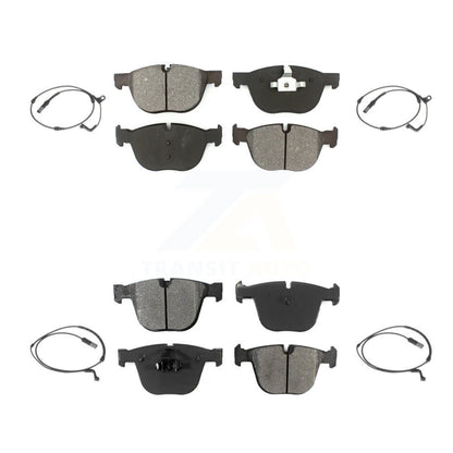 Semi-Metallic Disc Brake Pads And Wear Sensors Front Rear Kit For BMW X5 X6
